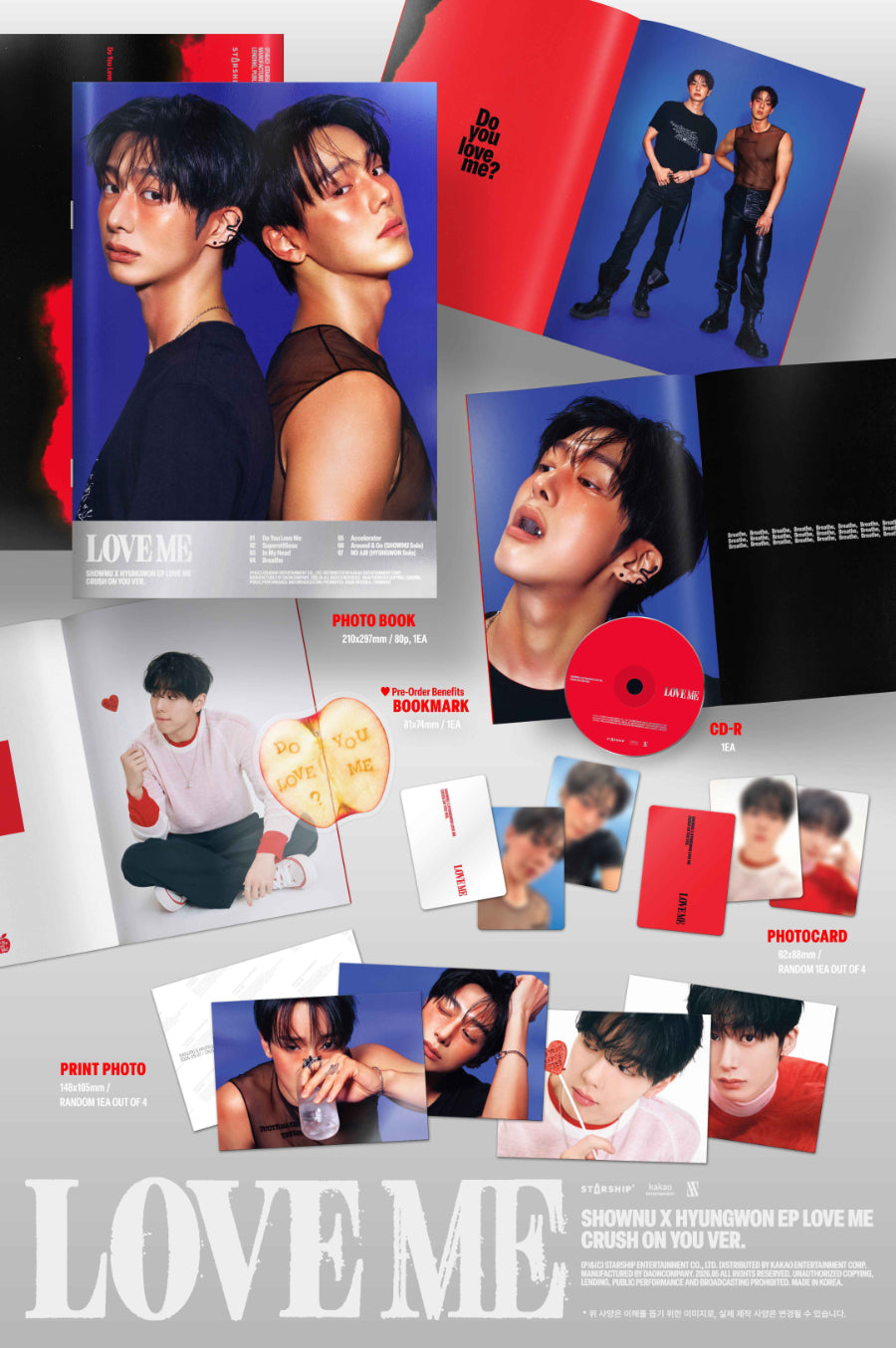 SHOWNU X HYUNGWON - EP [LOVE ME] (CRUSH ON YOU VER.)