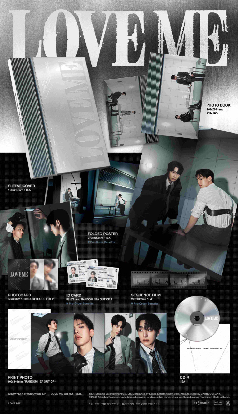 SHOWNU X HYUNGWON - EP [LOVE ME] (LOVE ME OR NOT VER.)