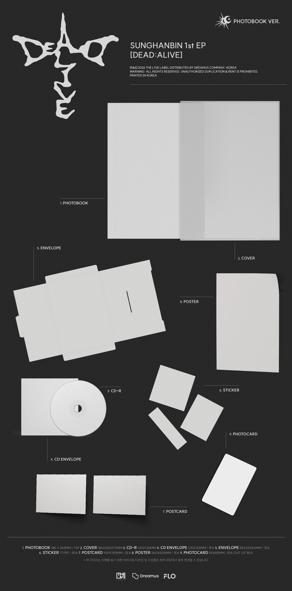 SUNG HANBIN - 1ST EP ALBUM [DEAD:ALIVE] (STANDARD VER)