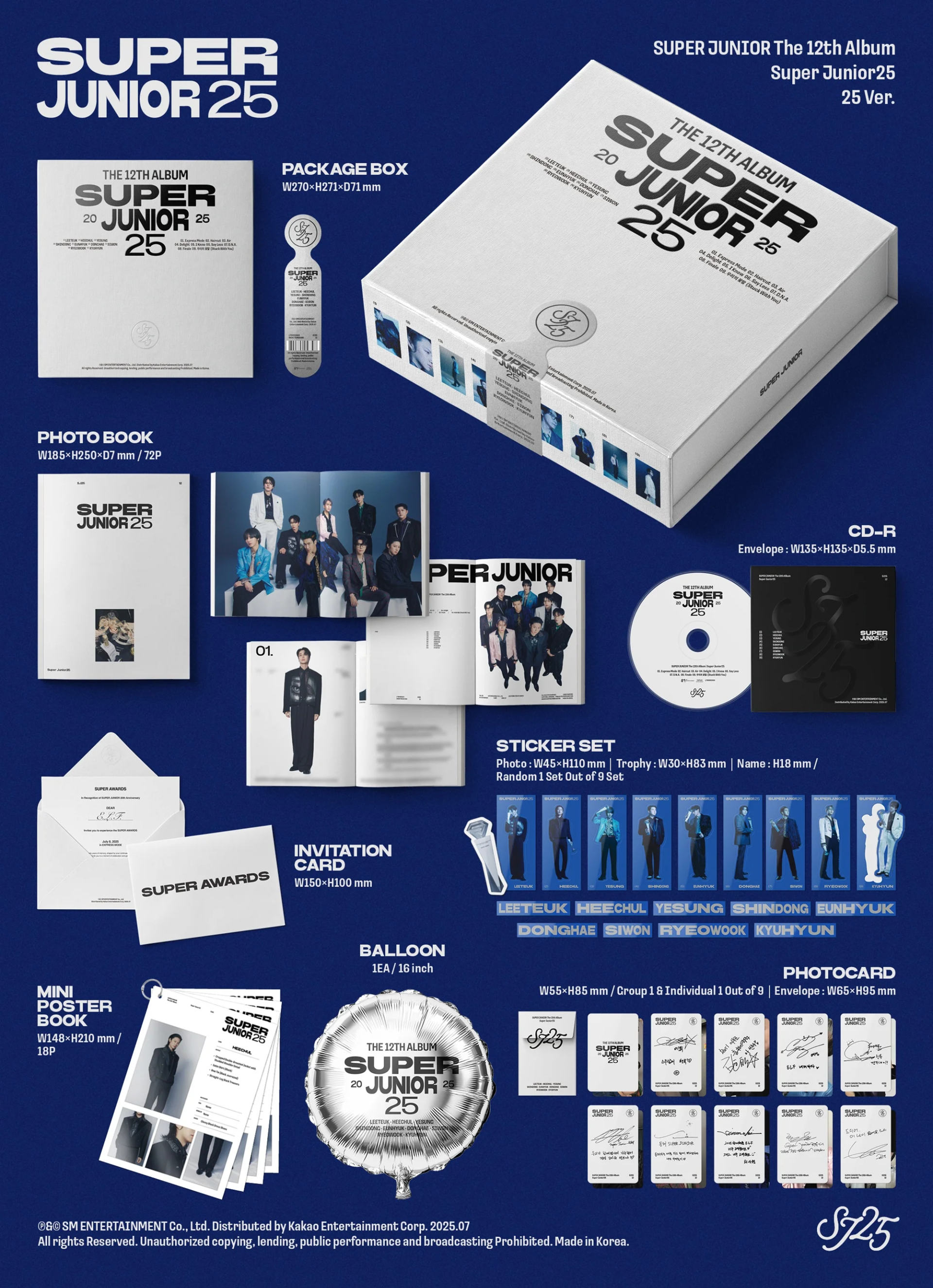 SUPER JUNIOR 12TH ALBUM - SUPER JUNIOR25 (25 VER.)
