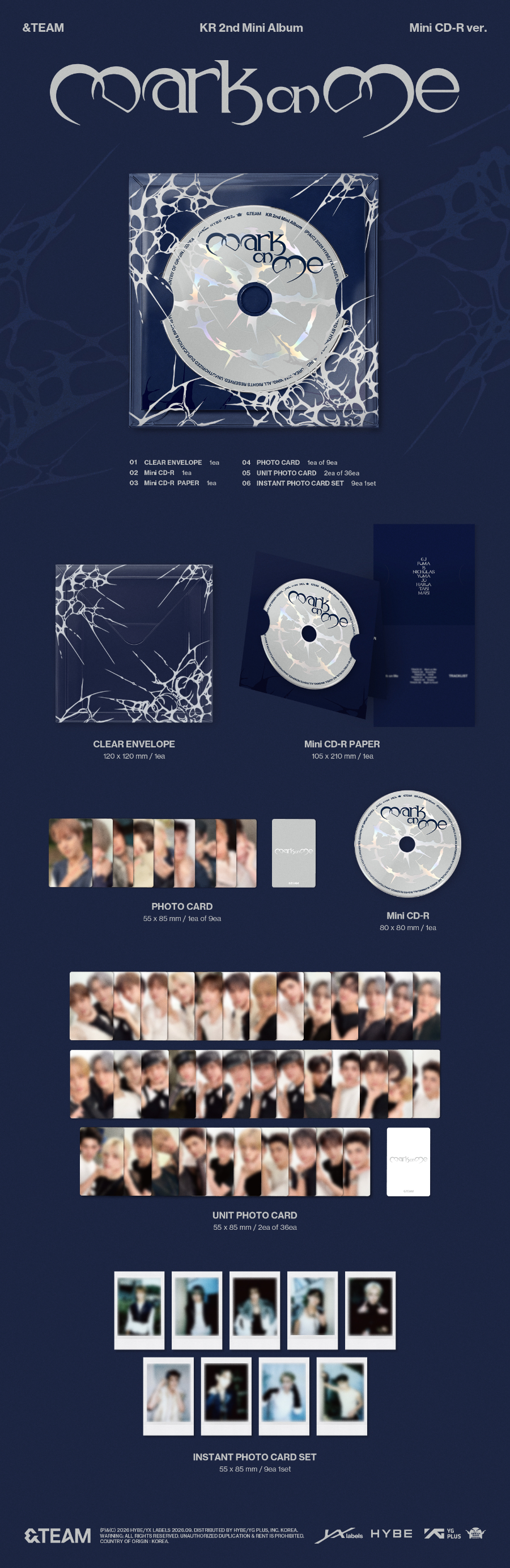 &TEAM - KR 2ND MINI ALBUM [MARK ON ME] (MINI CD-R VER.)
