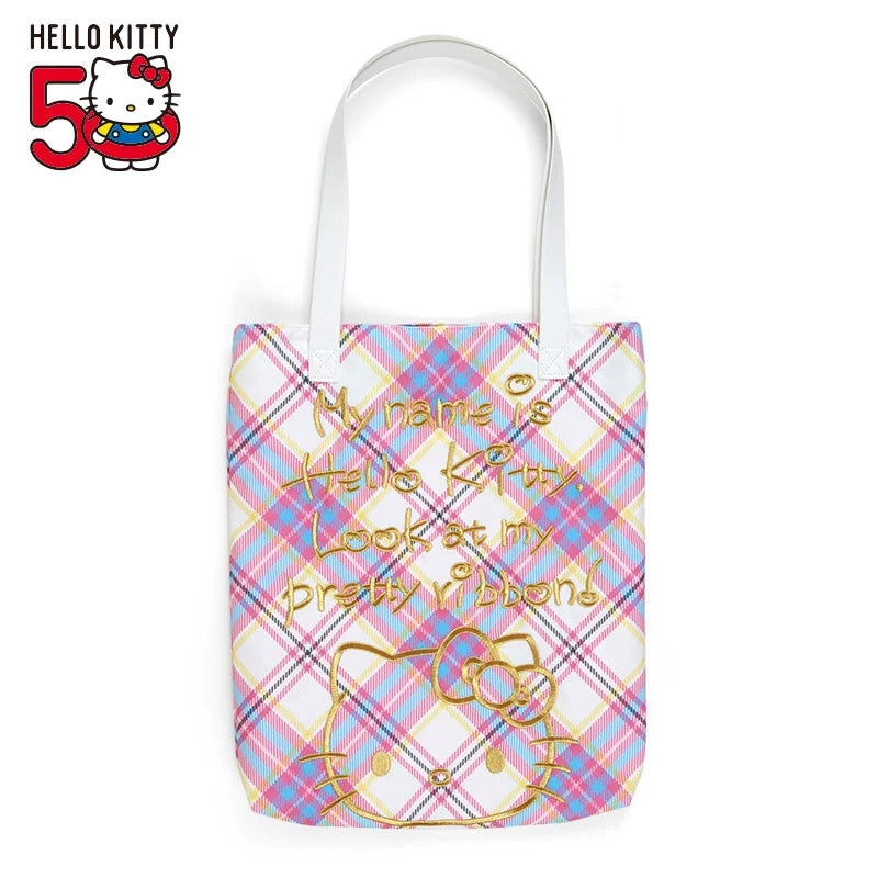 SANRIO© Hello Kitty 50th Anniversary Tote Bag Dress Tartan Ver. (Japan Limited Edition)