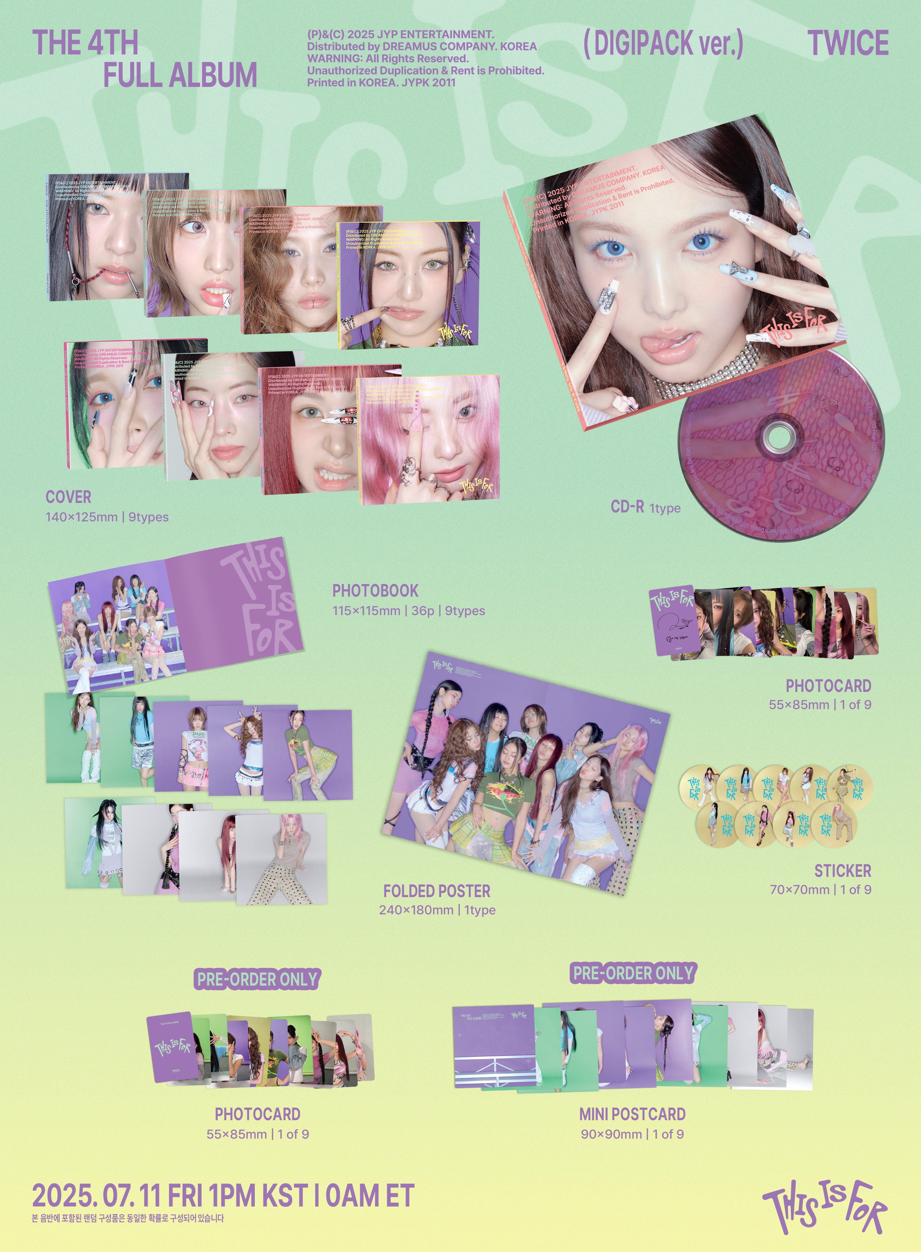 TWICE 4TH FULL ALBUM - THIS IS FOR (DIGIPACK VER.)