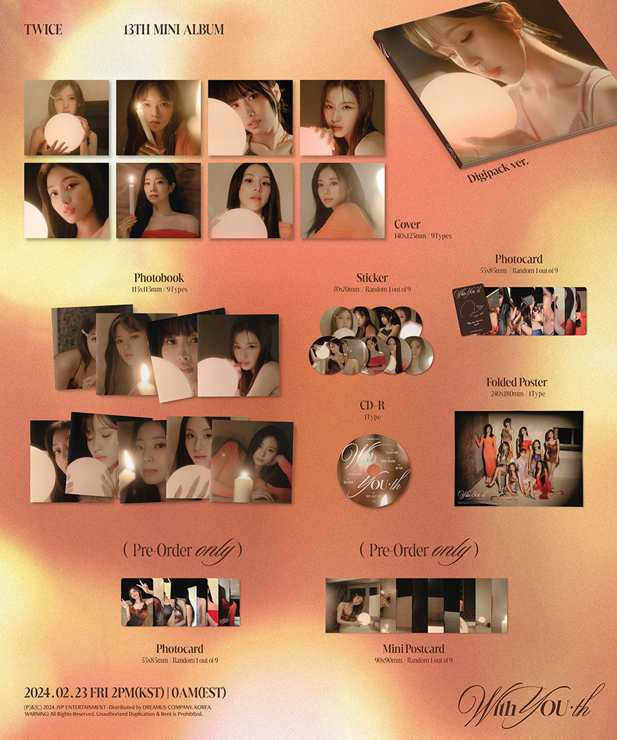 TWICE - WITH YOU-TH 13TH MINI ALBUM (DIGIPACK VERSION)