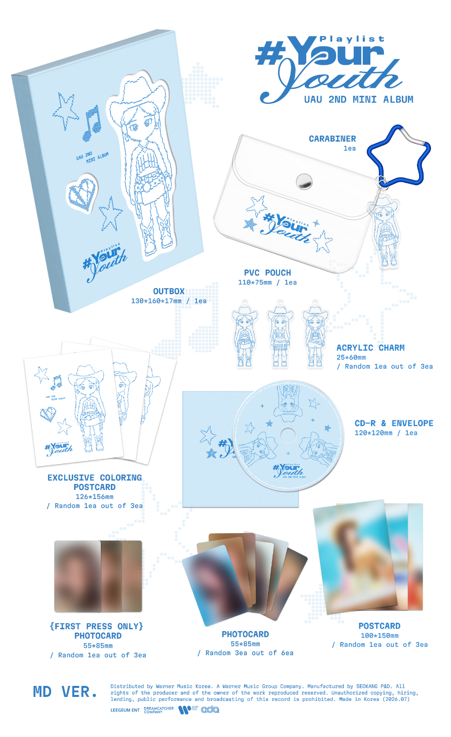 UAU 2ND MINI ALBUM - PLAYLIST #YOUR YOUTH (MD VER.) (LIMITED EDITION)