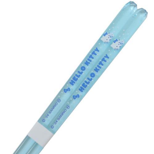 SANRIO© Hello Kitty with Friend Clear Blue Chopsticks (Made In Japan)
