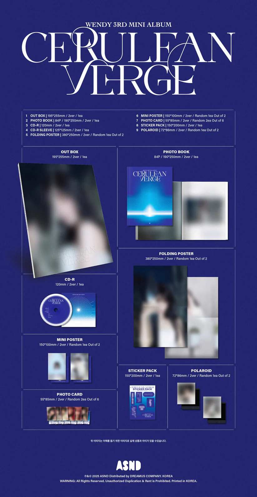 WENDY 3RD MINI ALBUM - CERULEAN VERGE (PHOTOBOOK VER.)