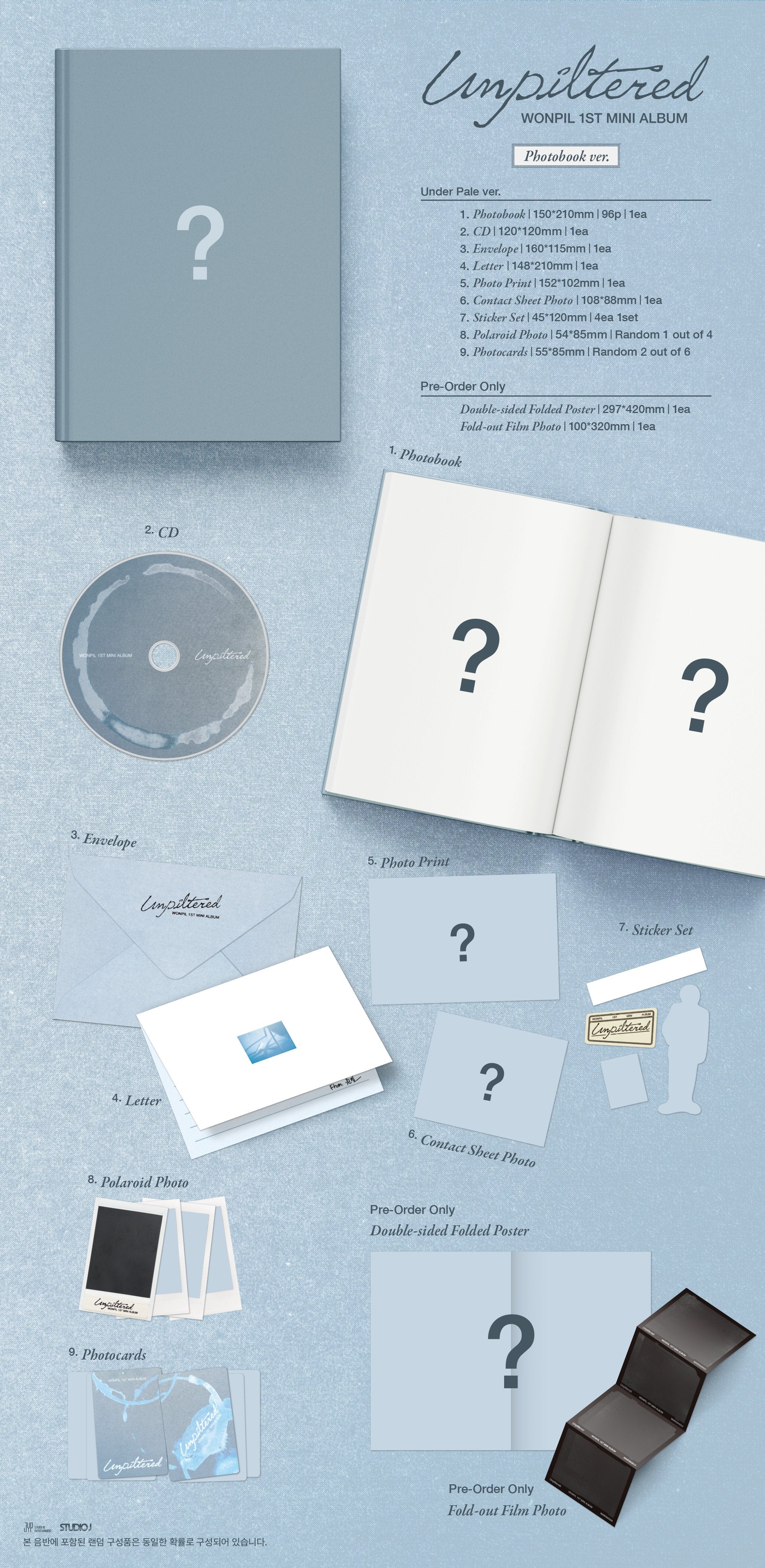 WONPIL (DAY6) 1ST MINI ALBUM - UNPILTERED (PHOTOBOOK VER.)