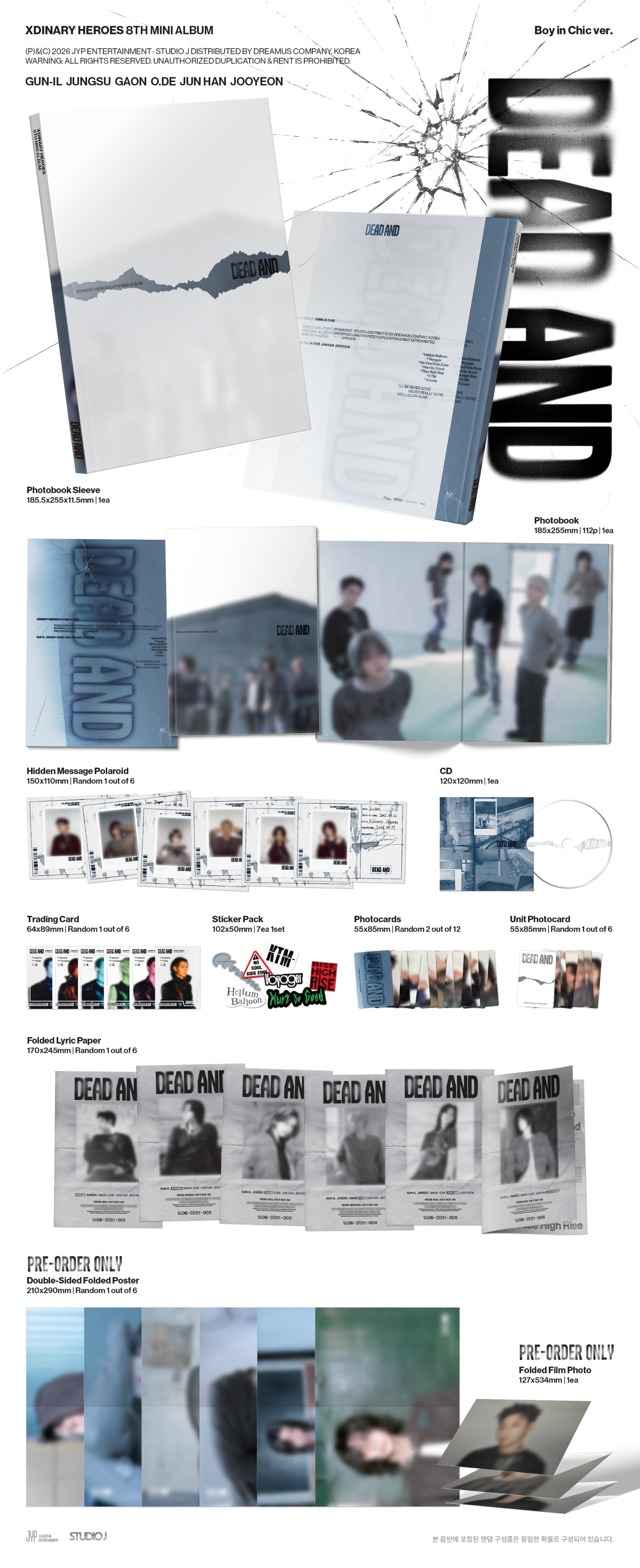 XDINARY HEROES 8TH MINI ALBUM - DEAD AND