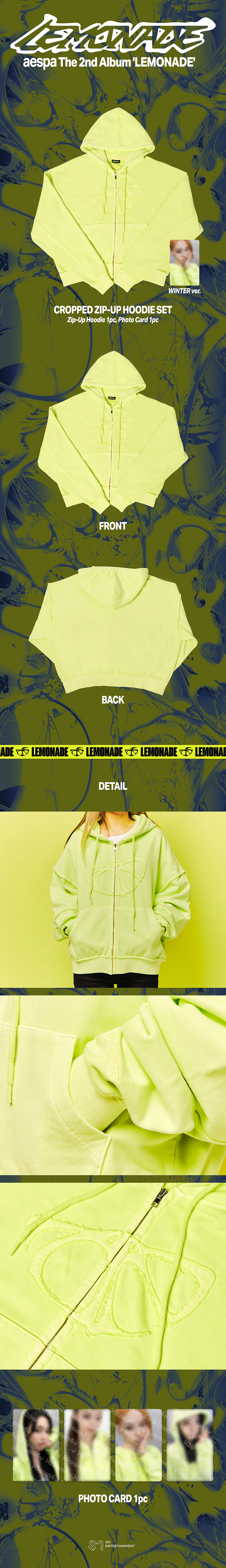 AESPA - [AESPA WEEK - MAKE IT LEMONADE MD] CROPPED ZIP-UP HOODIE SET