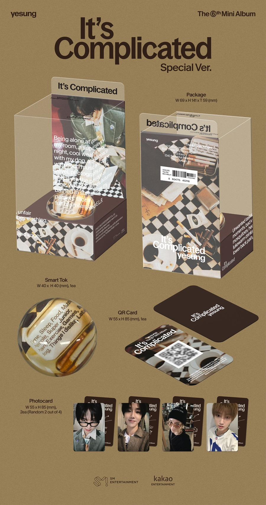 YESUNG (SUPER JUNIOR) 6TH MINI ALBUM - IT'S COMPLICATED (SPECIAL VERSION)