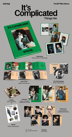 YESUNG (SUPER JUNIOR) 6TH MINI ALBUM - IT'S COMPLICATED (THINGS VERSION)