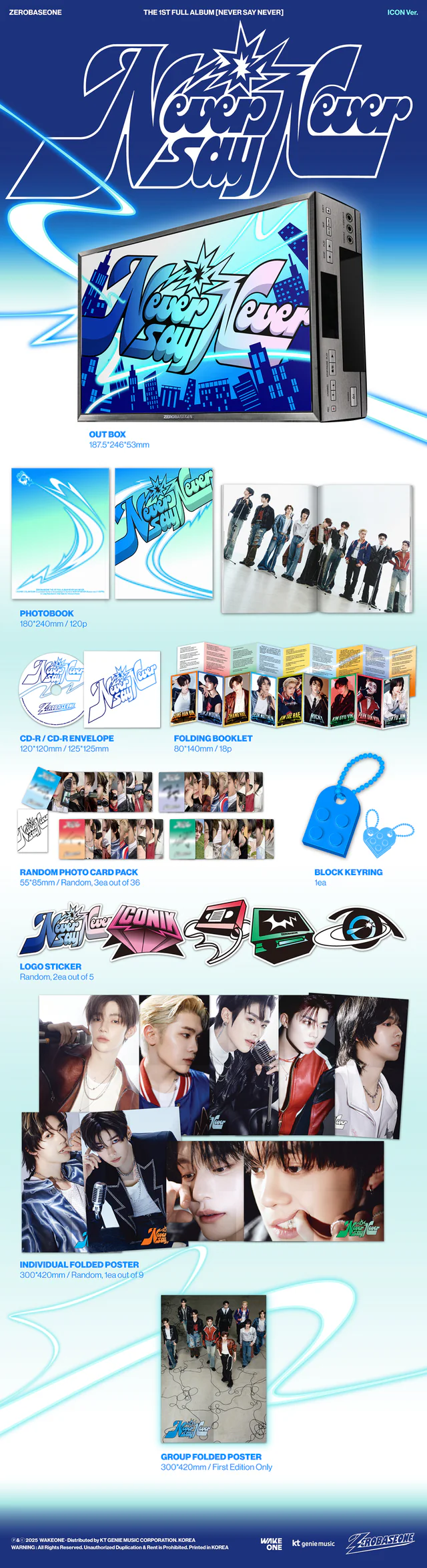 ZEROBASEONE THE 1ST FULL ALBUM - NEVER SAY NEVER (PHOTOBOOK VER.)