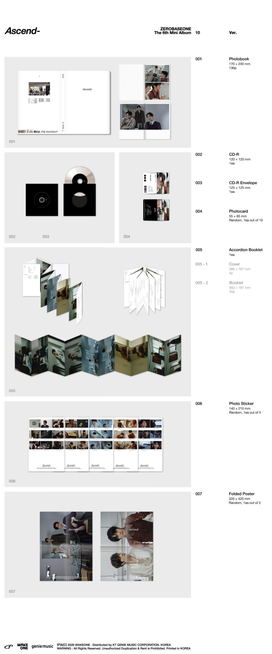 ZEROBASEONE THE 6TH MINI ALBUM - ASCEND-