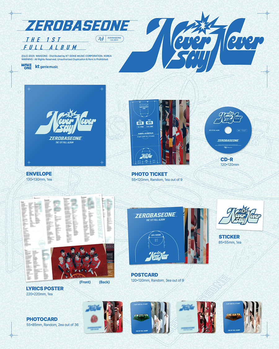 ZEROBASEONE THE 1ST FULL ALBUM - NEVER SAY NEVER (SLAM DUNK VER.)