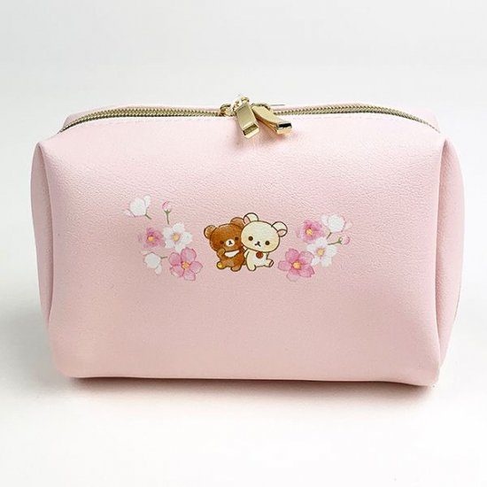 RILAKKUMA© Sakura Pattern Cube Shape Pouch (Japan Edition)