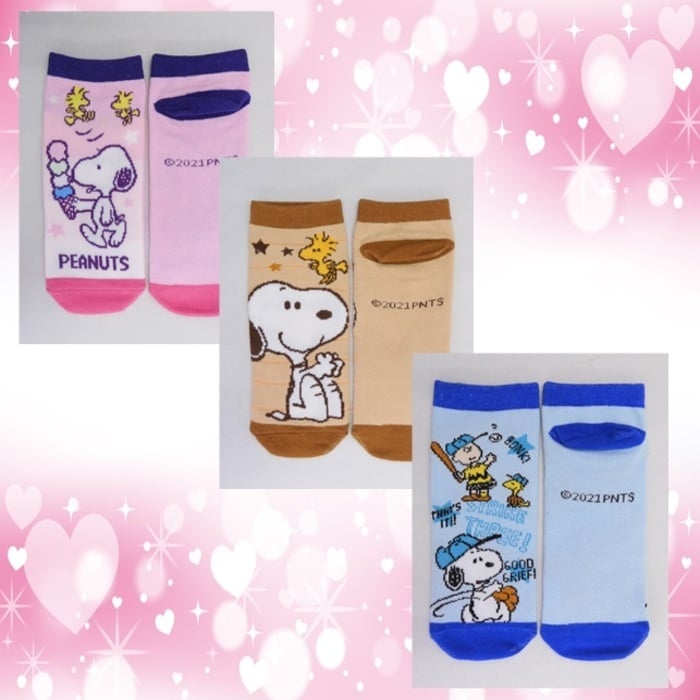 PEANUT SNOOPY© Ankle Socks 12 Designs (Japan Edition)
