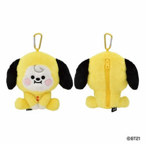 BT21© Characters Multi-Pouch Sit Zipper on The Back Plush (Japan Edition)