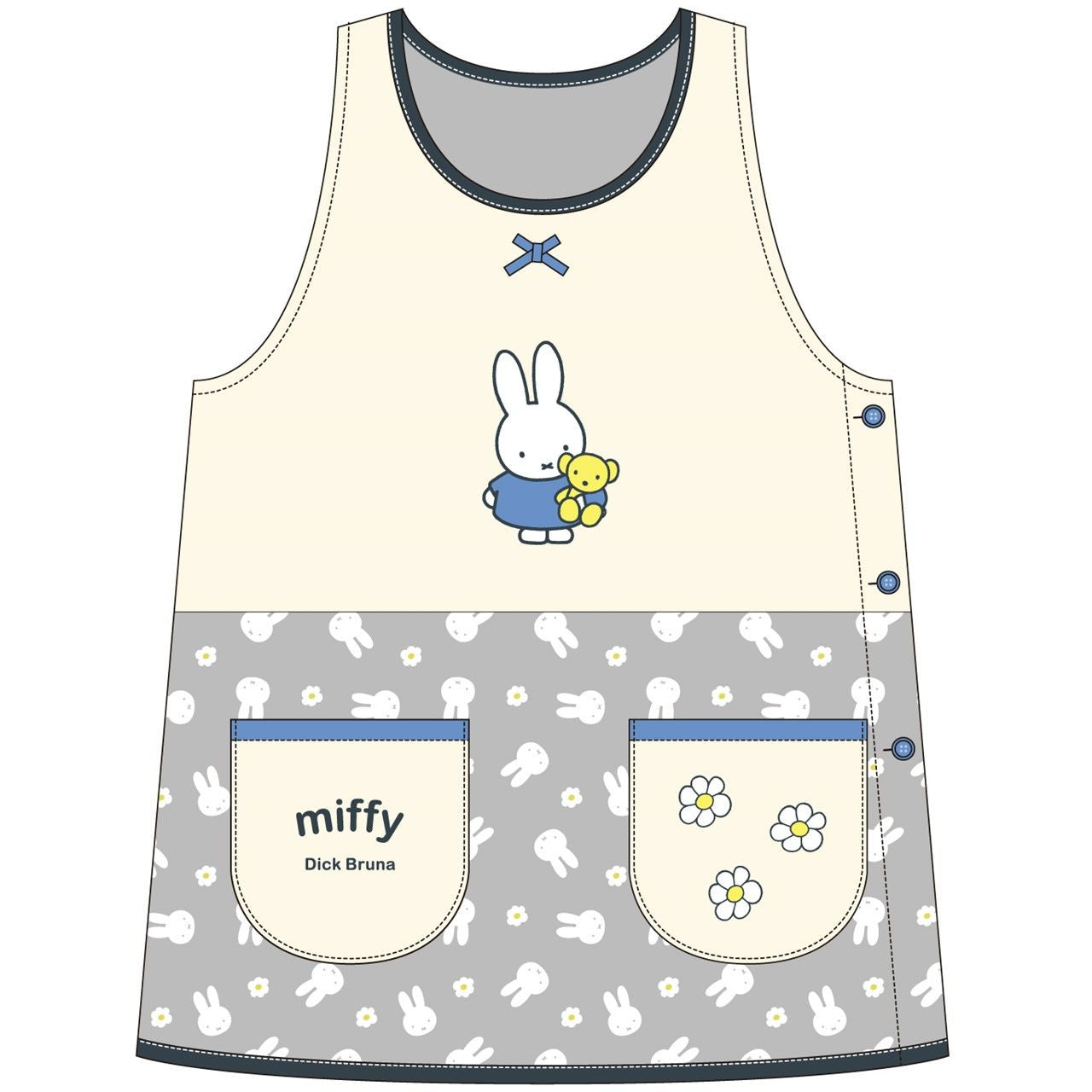 MIFFY© Checkers Grey Apron (Japan Edition)