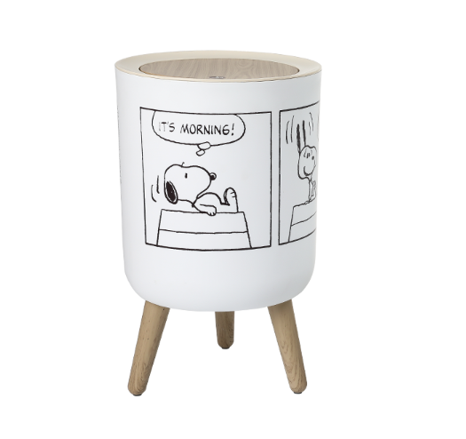 PEANUT SNOOPY© Japanese log style Desktop Trash Bin
