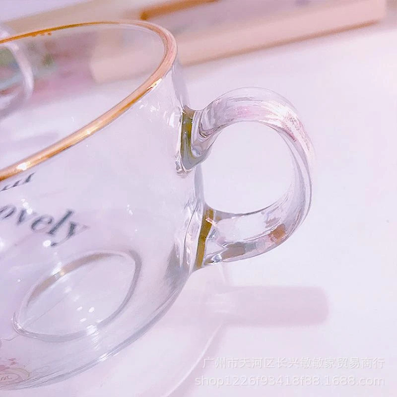 SANRIO© Gold Edge Glass Cup