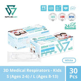 Savewo 3DMasks Kids KF White L Size LeveL 3 Mask - (30 Packs) (Hong Kong Edition)