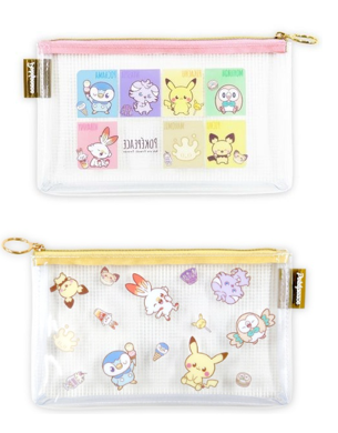 POKÉMON© Clear Zipper Pouch (Pink/Yellow) (Japan Edition)
