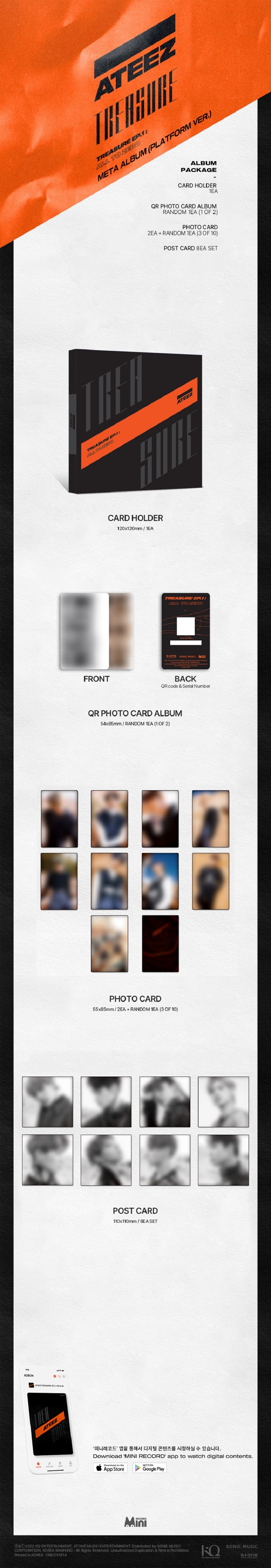 ATEEZ - TREASURE EP.1 : ALL TO ZERO (META ALBUM) (PLATFORM VERSION)
