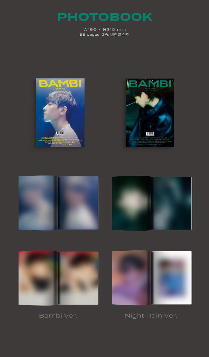 EXO: BAEK HYUN MINI ALBUM VOL. 3 - BAMBI (PHOTOBOOK VERSION)