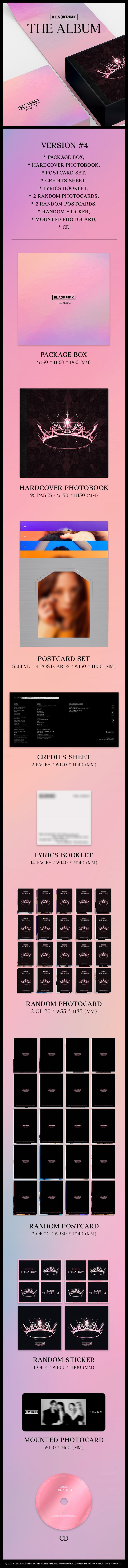 BLACKPINK THE ALBUM 1st Studio Album | 4 Version Designs – Kpop