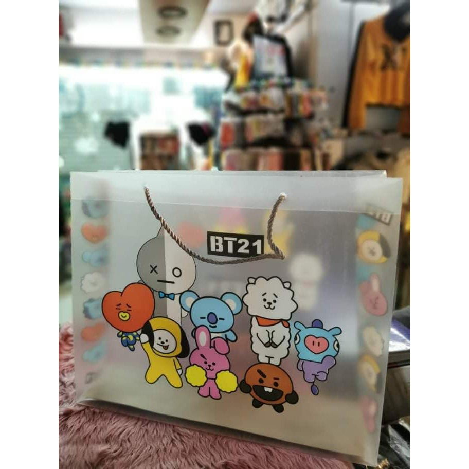BT21 Clear Shopping Bag 40x30cm