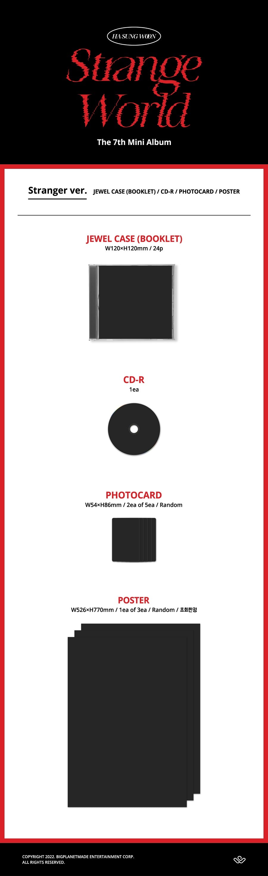 Ha Sung Woon Mini Album Vol. 7 - Strange World (Jewel Case) (Stranger Version)