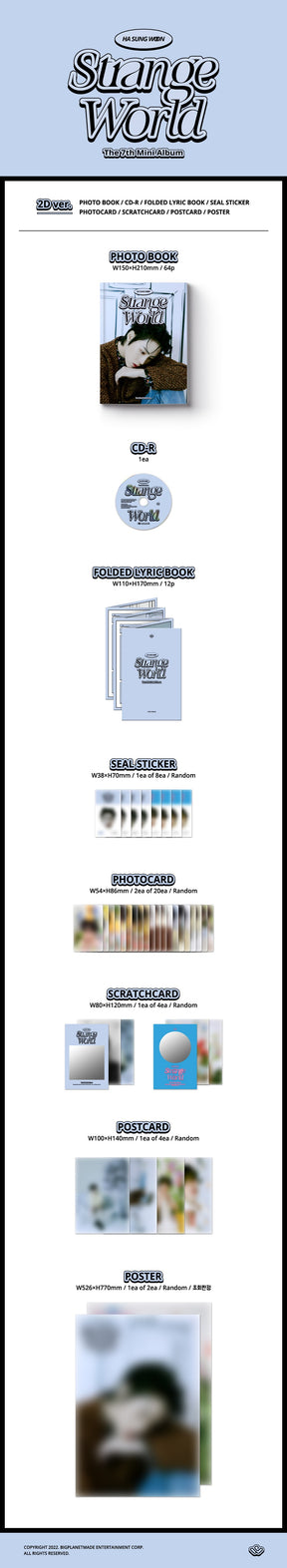 HA SUNG WOON MINI ALBUM VOL. 7 - STRANGE WORLD