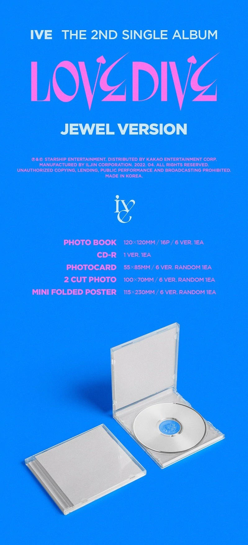 IVE SINGLE ALBUM VOL. 2 - LOVE DIVE (JEWEL VERSION) (LIMITED EDITION)