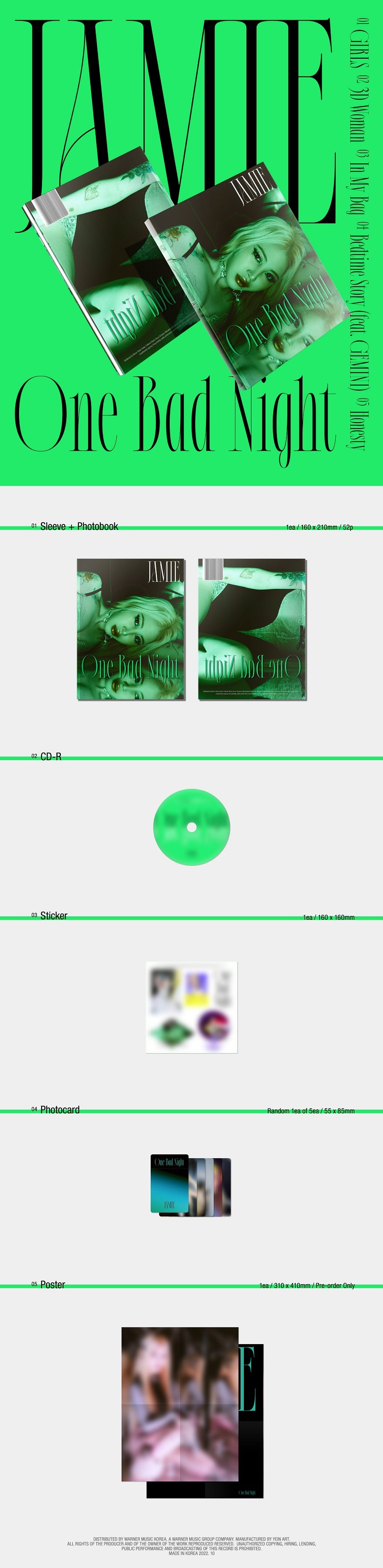 JAMIE EP Album Vol. 1 - One Bad Night