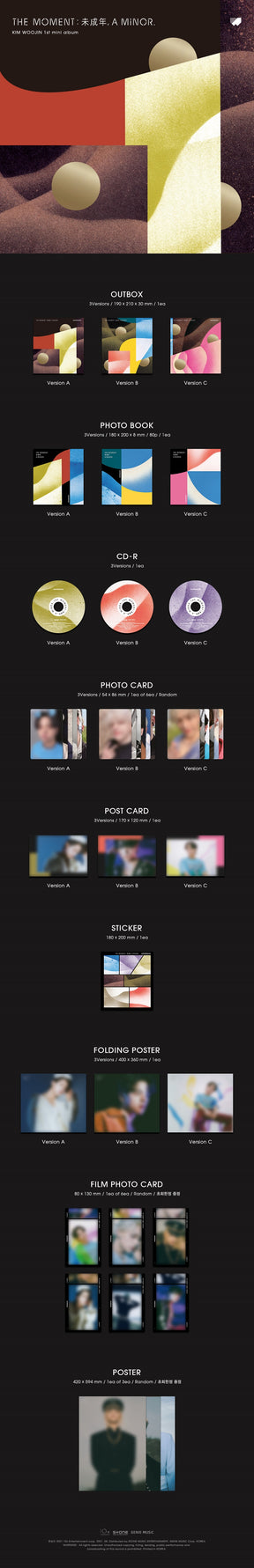 Kim Woojin - 1st Mini Album: The Moment 未成年 A Minor