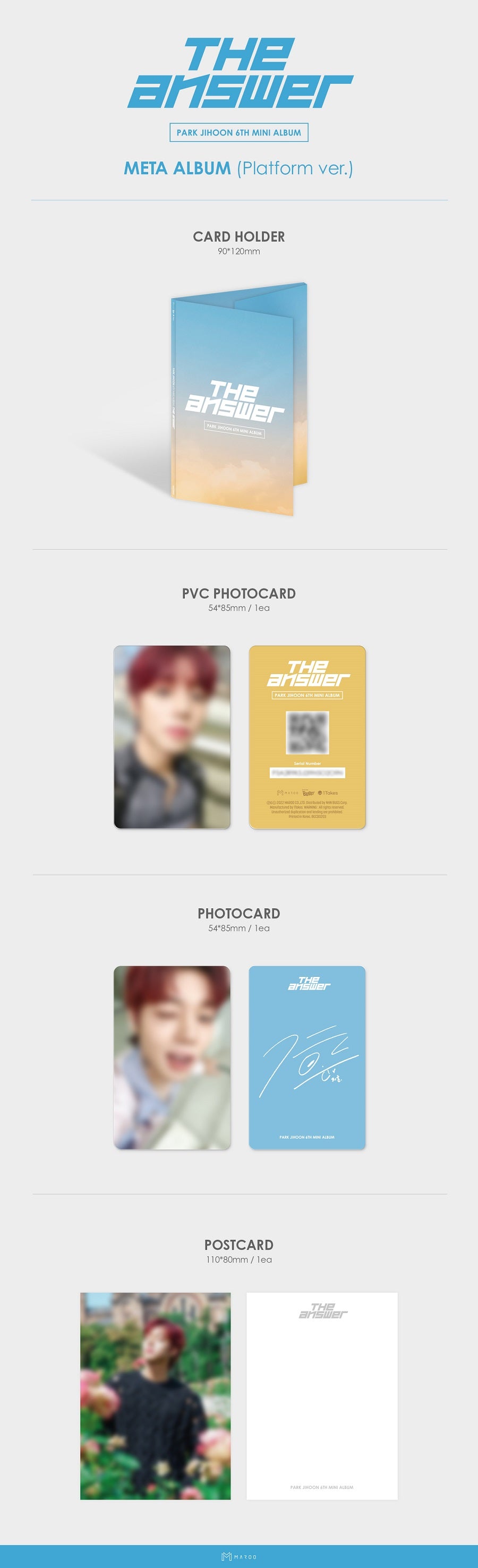 Park Ji Hoon Mini Album Vol. 6 - The Answer (Platform Version)