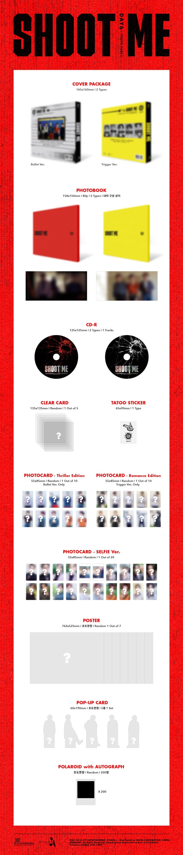 DAY6 MINI ALBUM VOL. 3 - SHOOT ME: YOUTH PART 1