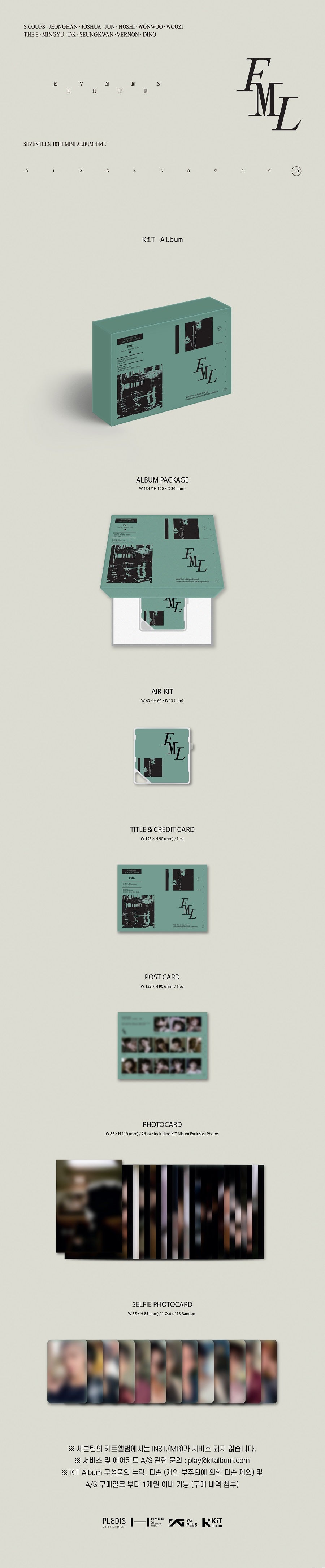 SEVENTEEN MINI ALBUM VOL. 10 - FML (KIT ALBUM)