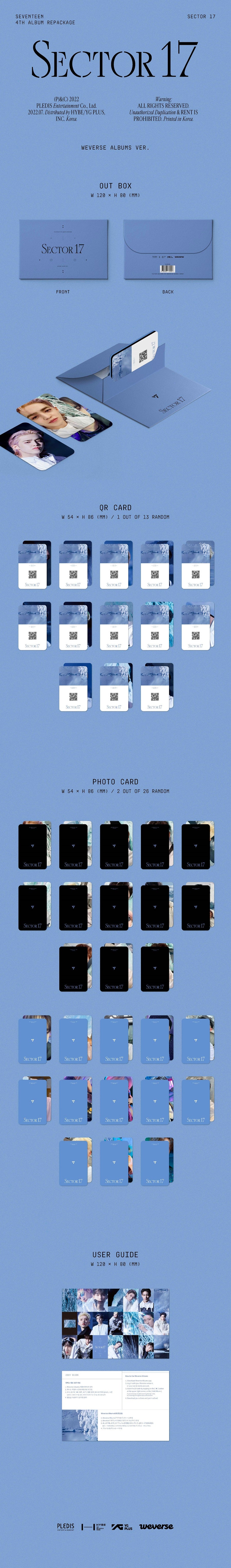 SEVENTEEN VOL. 4 REPACKAGE - SECTOR 17 (WEVERSE ALBUMS)