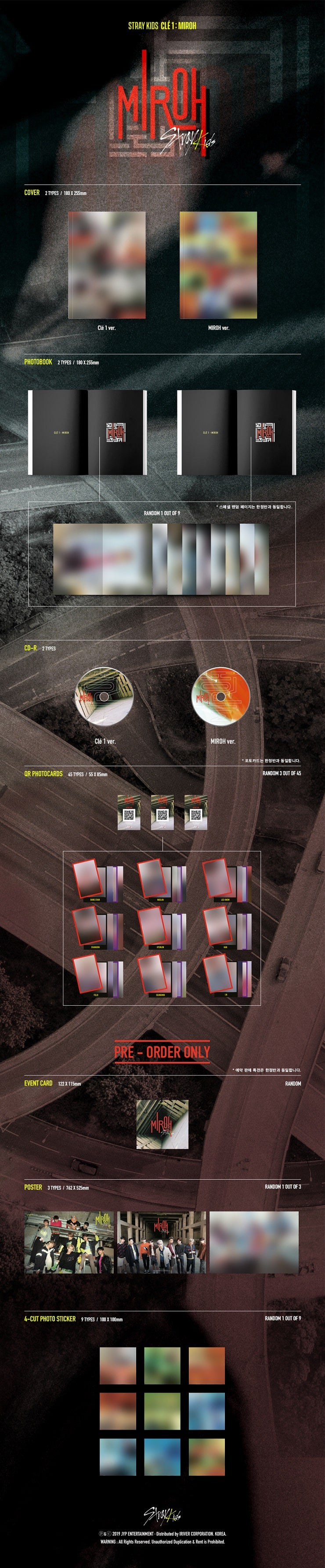 STRAY KIDS MINI ALBUM - CLE 1 : MIROH (NORMAL EDITION)