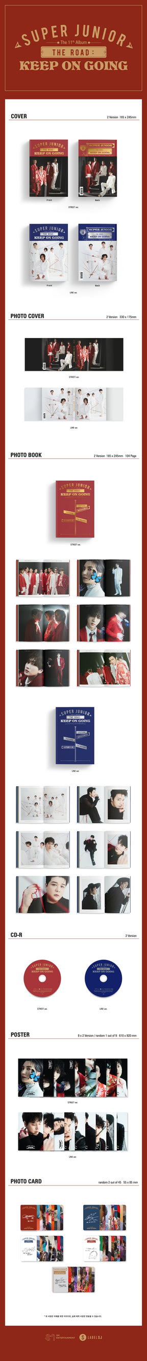 SUPER JUNIOR VOL. 11 VOL.1 - THE ROAD : KEEP ON GOING (RANDOM VERSION)
