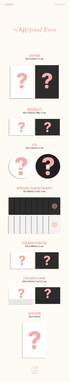 TRIPLES MINI ALBUM - +(KR)YSTAL EYES < AESTHETIC>