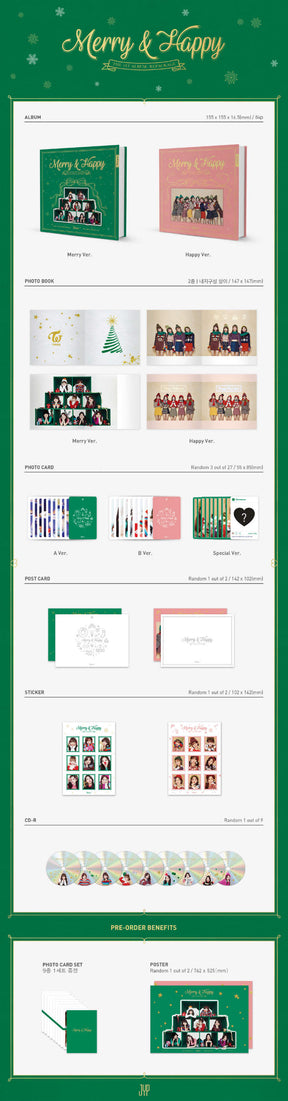 TWICE THE 1ST ALBUM REPACKAGE - MERRY & HAPPY