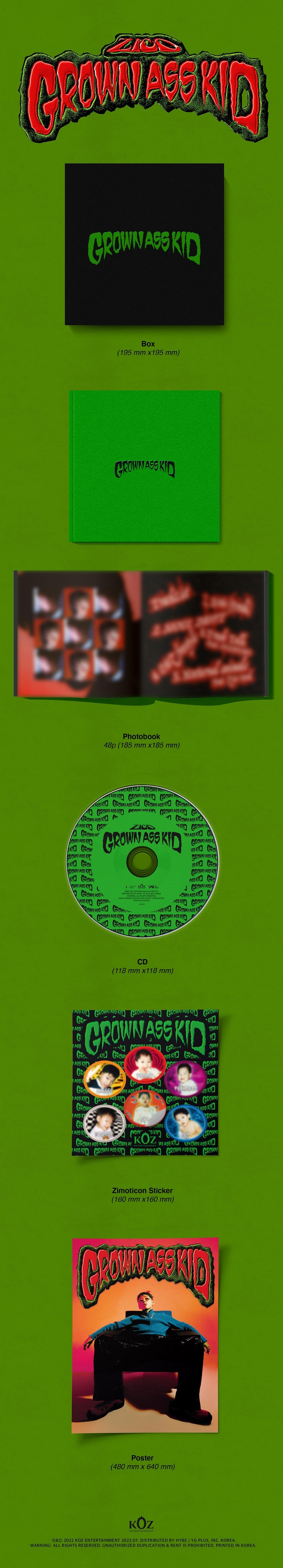 ZICO Mini Album Vol. 4 - Grown Ass Kid